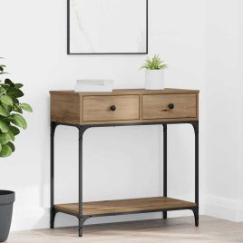 Console Table Artisan Oak 75x34.5x75 cm Engineered Wood