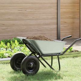 CHLWOD Wheelbarrow Tray Replacement 88x60x32 cm Steel - Silver