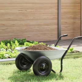 CHLWOD Wheelbarrow Tray Replacement 90x63x28 cm Steel - Silver