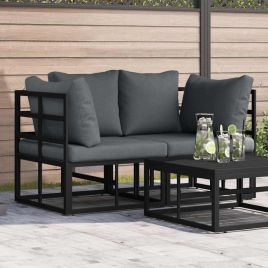 PHEGLEN Outdoor Furniture 2 pcs 71.5x71.5 x71 cm Metal - Black