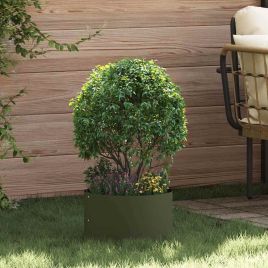 DASCOVE Planter Ring Olive 30x30x20 cm Cold-rolled Steel - Green