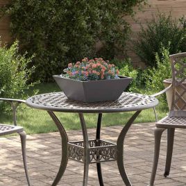 DRDALE Garden Planter 40x40x15 cm Cold-rolled Steel - Black
