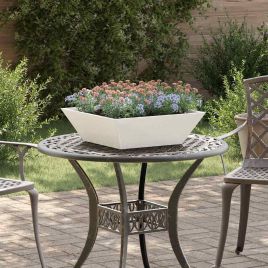 DRDALE Garden Planter 50x50x15 cm Cold-rolled Steel - White