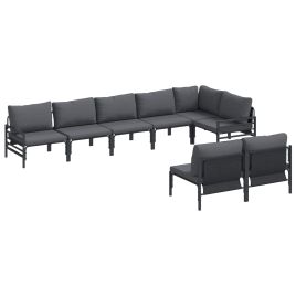 WAVUE Garden Sofa Set with Cushion Anthracite Steel