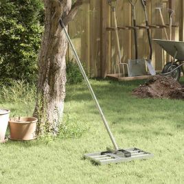 HIPARK Garden Rake Manual 45x25x200 cm Stainless Steel - Silver