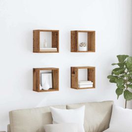 Wall Shelves Old wood Solid Reclaimed Wood 26 x 15 x 26 cm