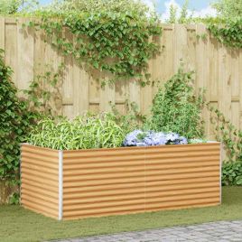 OLHCOVE Garden Raised Bed 195x100x68 cm Galvanised Steel