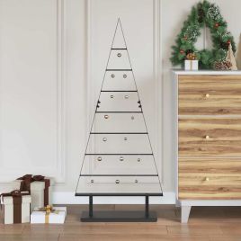 FLIXNOR Metal Christmas Tree with Stand Black 125 cm Steel
