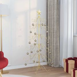FLIXNOR Metal Christmas Tree with Stand Gold 150 cm Powder-coated steel