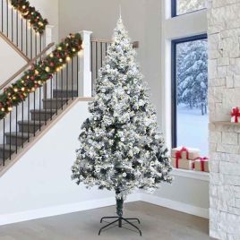 EMBERLY Christmas Tree with 300 LEDs with Stand White 300 cm PVC