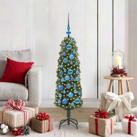 CLOVYN Artificial Christmas Tree with 150 LEDs with Stand Green 120 cm