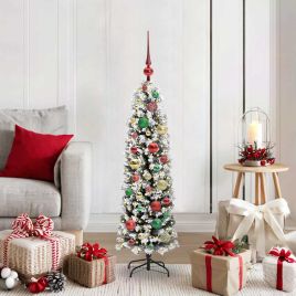 EVERIS Artificial Christmas Tree with 150 LEDs with Stand Green 120 cm