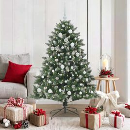 EMVER Artificial Christmas Tree with 150 LEDs with Stand Green 150 cm