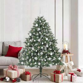 EMVER Artificial Christmas Tree with 300 LEDs with Stand Green 180 cm