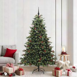 BLINCA Artificial Christmas Tree with 300 LEDs with Stand Green 210 cm