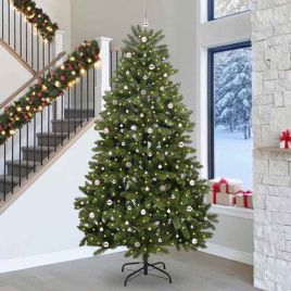 BRILCA Artificial Christmas Tree with Stand Green 300 cm PVC and Metal