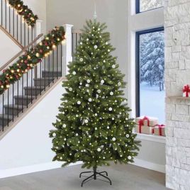 BRILCA Artificial Christmas Tree with Stand Green 300 cm PVC and Metal