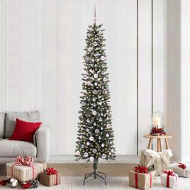 COZERA Artificial Christmas Tree with 300 LEDs with Stand Green 240 cm