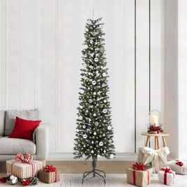 COZERA Artificial Christmas Tree with 300 LEDs with Stand Green 240 cm