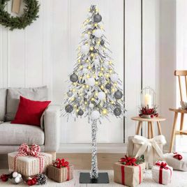 COSWIN Christmas Tree with 150 LEDs White 150 cm PE and Steel