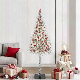COSWIN Christmas Tree with 300 LEDs White 210 cm PE and Steel
