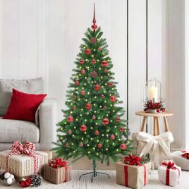BRISNO Christmas Tree with 150 LEDs with Stand Green 150 cm PE