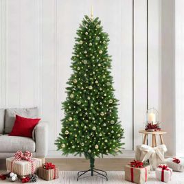 BRISNO Christmas Tree with 300 LEDs with Stand Green 240 cm PE