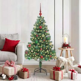 BRISNO Christmas Tree with 150 LEDs with Stand Green 150 cm PVC