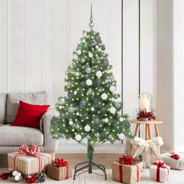 BRISNO Christmas Tree with 300 LEDs with Stand Green 180 cm PVC