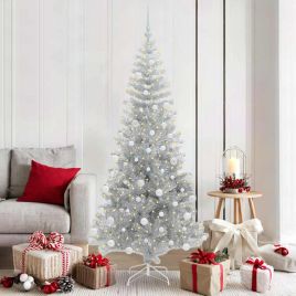 ELFIR Christmas Tree with 300 LEDs with Stand Silver 180 cm PET