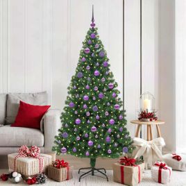 COSDEN Artificial Christmas Tree with 300 LEDs with Stand Green 180 cm