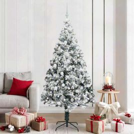 COSDEN Artificial Christmas Tree with 300 LEDs with Stand Green 210 cm