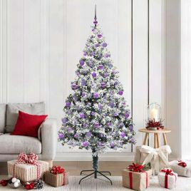 COSDEN Artificial Christmas Tree with 300 LEDs with Stand Green 210 cm