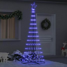 FLIRRA LED Christmas Tree with 290 LEDs Blue 100 x 100 x 250 cm Metal