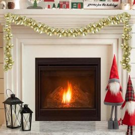 FROSTIQ Christmas Ball Garland Gold 186 cm Polystyrene