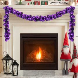 FROSTIQ Christmas Ball Garland Lilac 186 cm Polystyrene