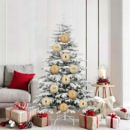 FLINRA Christmas Bauble Set 9 pcs Gold Plastic