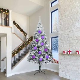 FLINRA Christmas Bauble Set 4 pcs Lilac Plastic