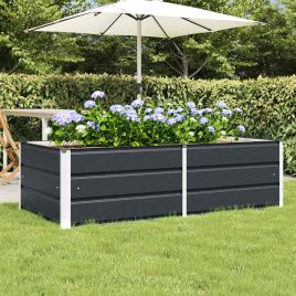 TEVFORD Planter Anthracite 160x80x45 cm Steel