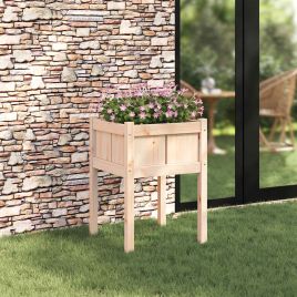 EVLHAL Garden Planter Nature 50x50x70 cm Solid Wood - Pine