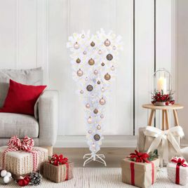 CUDWIN Artificial Christmas Tree with Stand White 120 cm PVC and Steel