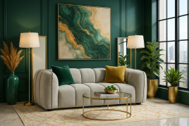 SERINZE Fabric 3 Seater Sofa - Grey