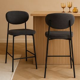 ALDERHOLT Bar Stool Charcoal - Set of 2