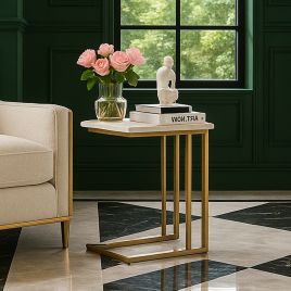 EDGEWOOD Side Table - Gold