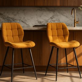 ELMWOOD Bar Stool Saffron - Set of 2