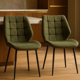 ELMWOOD Dining Chair Bottle Green - Set of 2