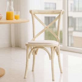 EVERLEIGH Linen Dining Chair Light Oak- Set of 2