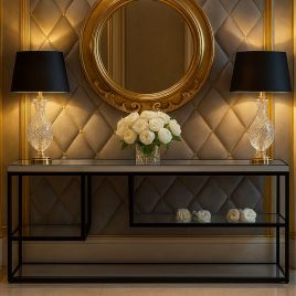 HARRINGFIELD Console Table - Black