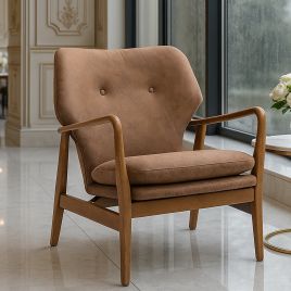 NORTHLEIGH Leather Armchair Brown
