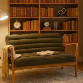 RAVENSCROFT Fabric 2 Seater Sofa - Green